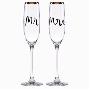 Kate Spade Wedding Party Flute Pair